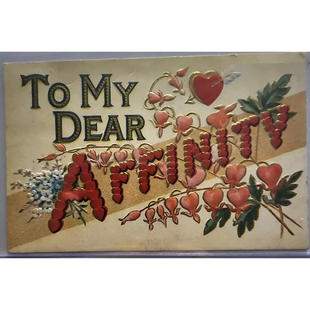 Lot Of Four Vintage Antique Embossed Postcards Remember Affinity Aunt Ruffles